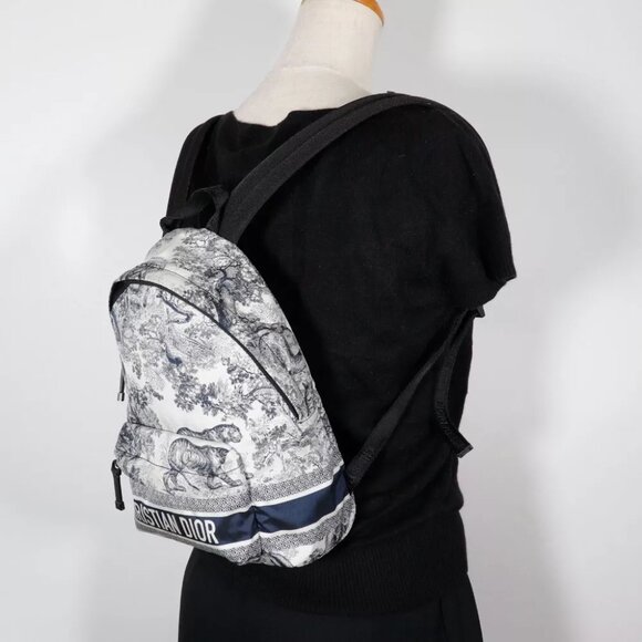 Dior Small backpack Backpack Daypack M6108SNTJ Toile de Jouy Black / white...